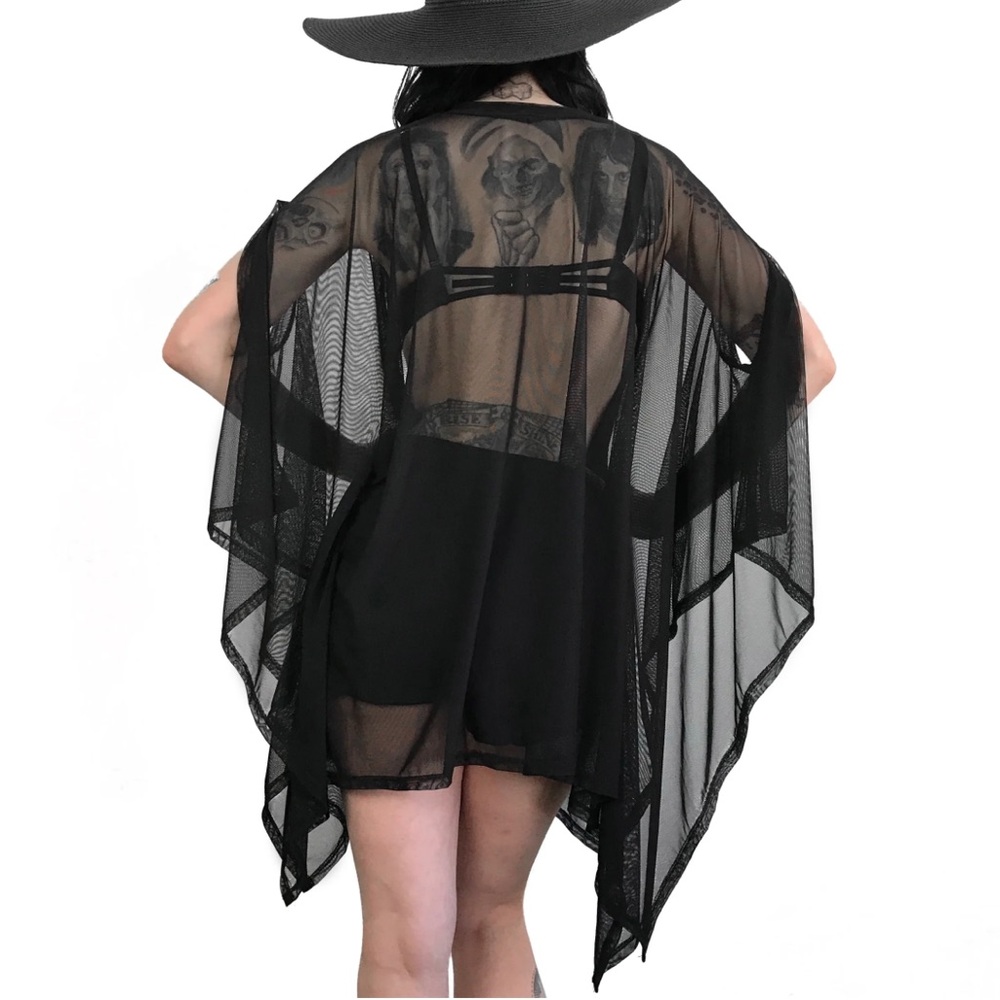 Foxblood Mesh Rhiannon Flowing Tunic Top OS - Picture 4 of 9